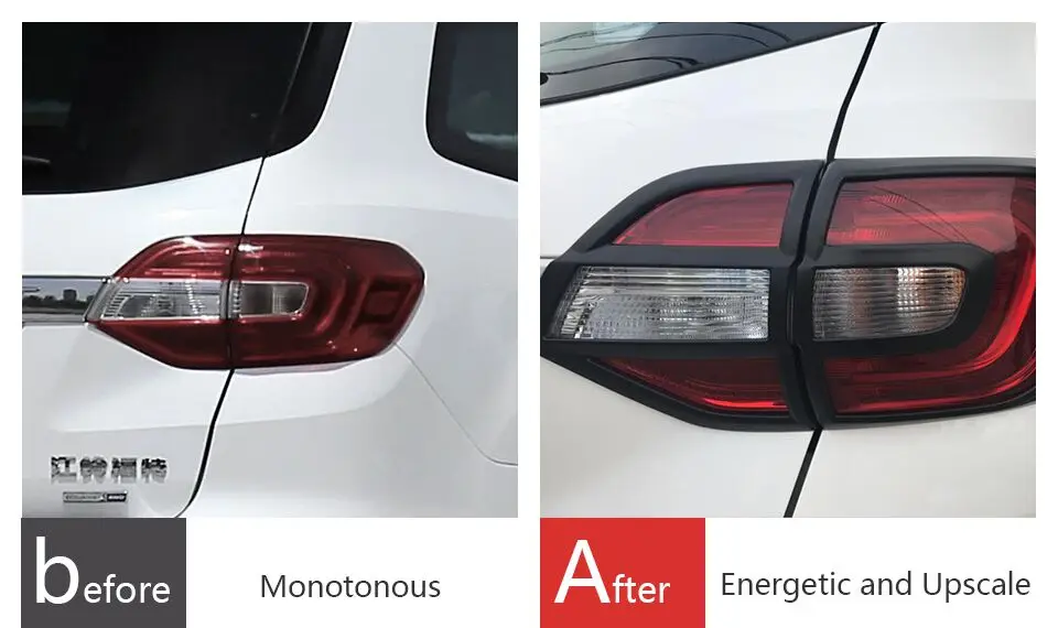 Автомобильный задний светильник, Накладка 4 шт., черный АБС-пластик, автомобильные аксессуары, задняя крышка лампы для ford everest endeavor 2013