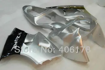 

00-02 ZX 6R Fairing Kit For Ninja ZX6R 2000 2001 2002 Silver and Black ABS Motorcycle Fairing (Injection molding)