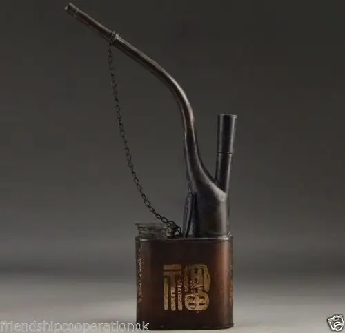 

The exquisite CHINESE COPPER FU SUPERB SMOKING TOOL PIPE