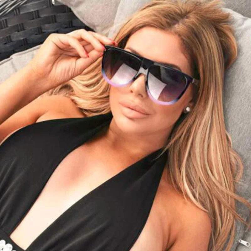 

Retro Half Round Sunglasses Woman Vintage Thin Shades kim kardashian Sun glasses Female Luxury Brand Designer Trend Sunglasses