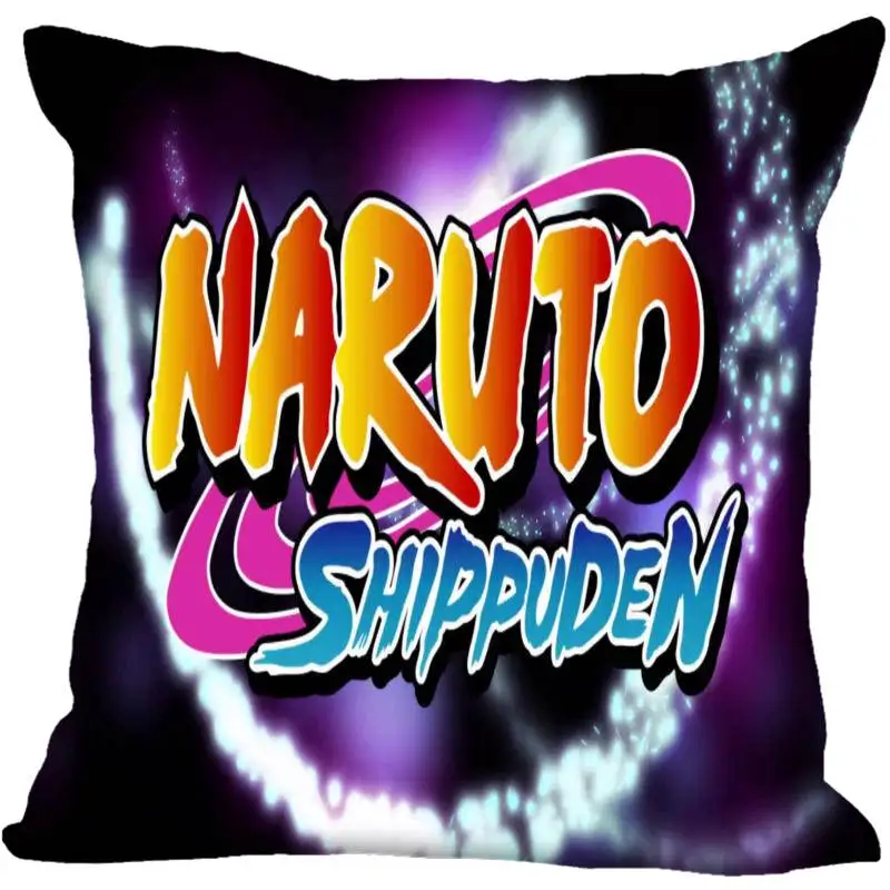 Квадратный чехол для подушки с логотипом Наруто на заказ, Наволочка на молнии, чехол 40x40,45x45 см(с одной стороны