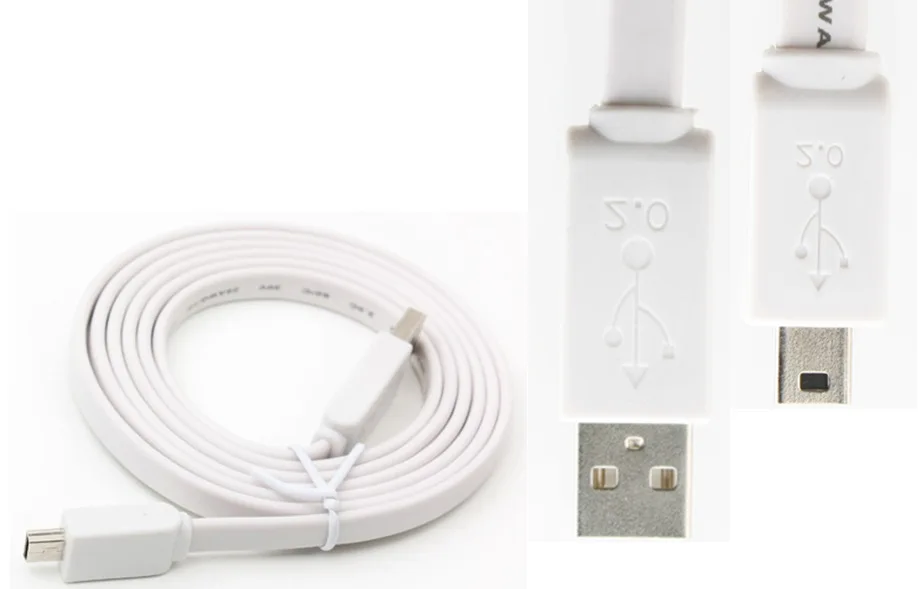 

1FT Flat Slim Mini 5 Pin USB Sync Data Charger Cable