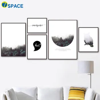 

Abstract Owl Forest Imagine Travel Quotes Nordic Posters And Prints Wall Art Canvas Painting Wall Pictures For Living Room Decor