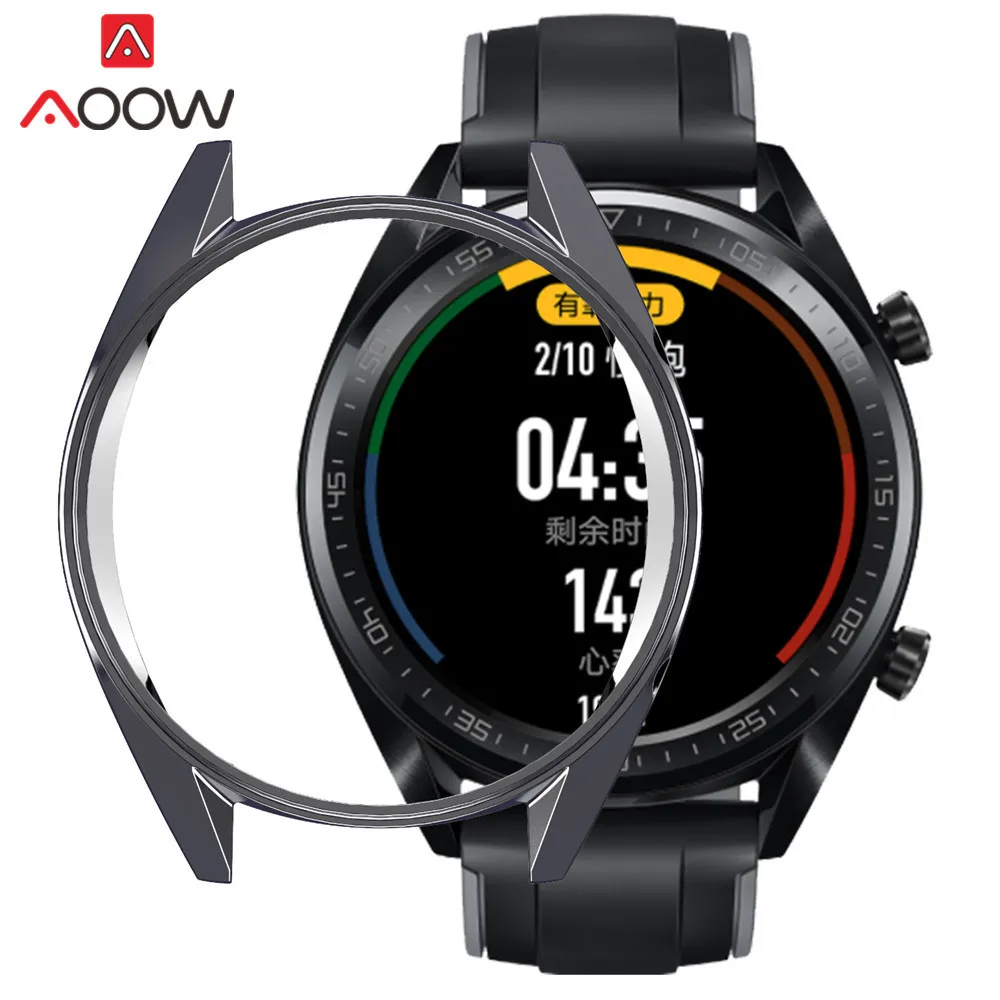 Мягкий ТПУ защитный чехол для huawei Watch GT 42 мм 46 мм часы 2 ультра-тонкий круглый защитный чехол оболочка аксессуары ремешок