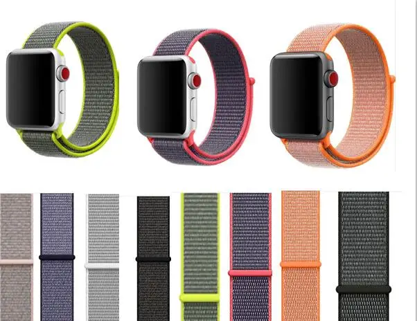 

Series 5/4/3/2/1 Breathable Sport Loop Band for Apple Watch nylon straps 42MM 38MM 40mm 44mm for iWatch bracelet