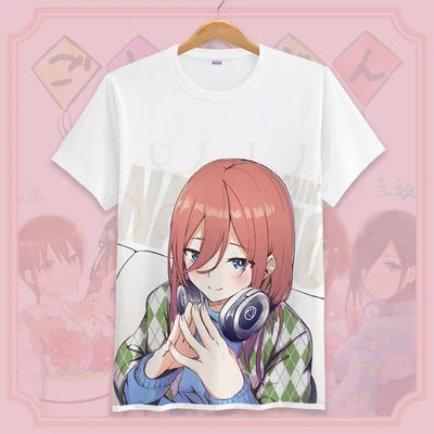 Аниме Gotoubun no Hanayome The quintestinal Quintuplets Nakano Ichika футболка Косплей Nakano Ichika футболка безрукавки "Аниме" унисекс - Цвет: 06