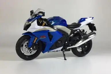 1:12 Suzuki GSX-R1000 модель мотоцикла Коллекция игрушек Лучший подарок на день рождения Рождество для детей - Цвет: blue