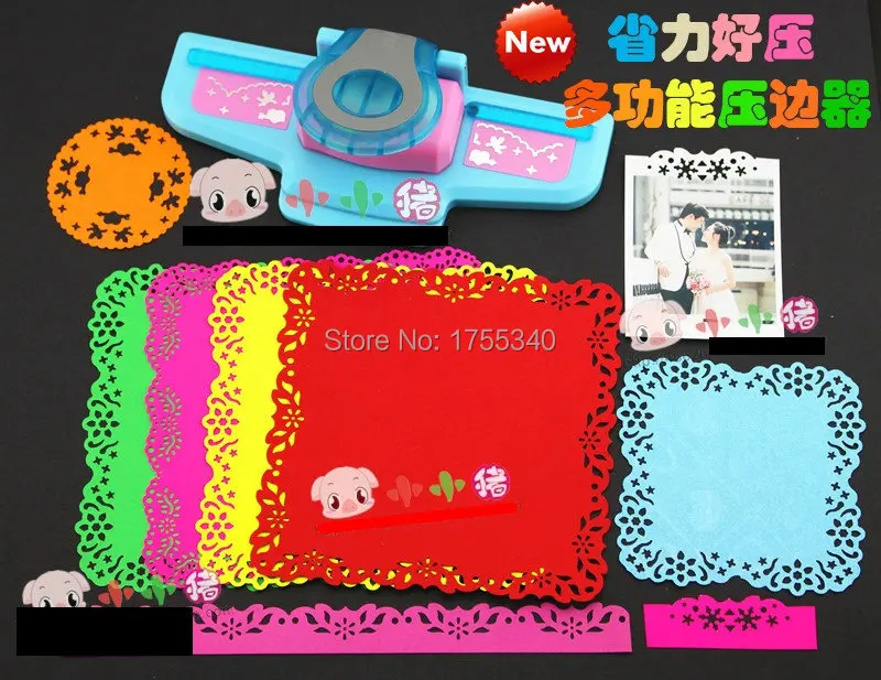 

free shipping paper puncher Crafts Edger Punch(1pc border punch+1pc edge lace punch assistant) scrapbooking punches