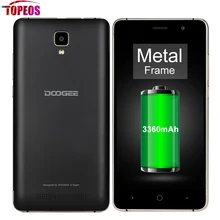 Doogee X10 5.0 inch Android 6.0 MT6570 Smartphone 512MB RAM 8GB ROM Dual Sim 480*854 5MP Camera 3360mAh Dual ID Unlocked Phone