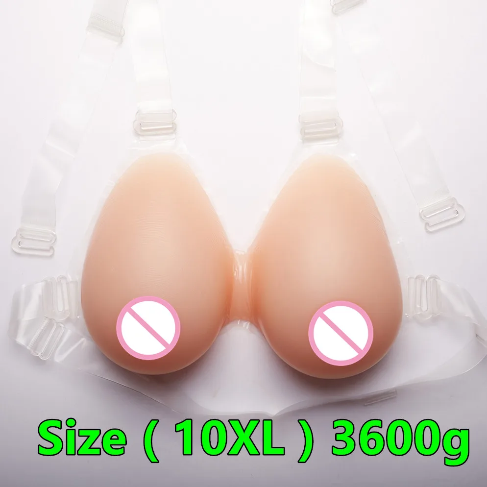 

Strap-on Silicone Breast Forms Fake Breast HH cup 3600g Enhancer Silicone Breast Forms False Fake Boobs Cosplay Dresser Large