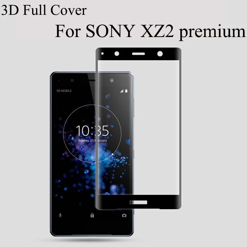 

XZ2P 3D Glass Full Cover For SONY XZ3 XZ2 Premium Compact XA2 Ultra Plus Tempered Glass Screen Protector For SONY XZ2Premium