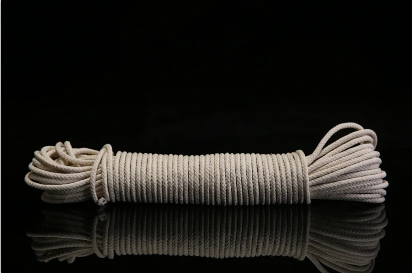 

10mm 40m Braided Cotton Rope Cotton Cord with Core Natural Strong DIY Handwork All-Purpose Clothesline Rope Free Shipping