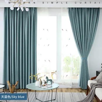 

Curtains Modern Solid Color Linen Cortinas Window Blackout Curtains For Living Room Bedroom Modern Window Blinds