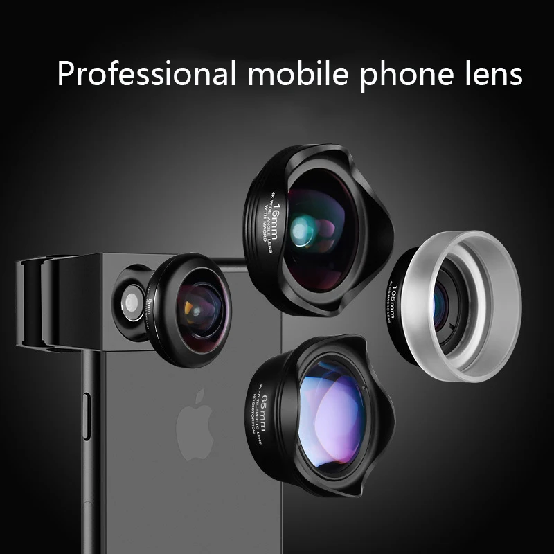 Mobile Phone Camera Lens Universal 4-in-1 Fish Eye Photo for iPhone 6 7 Samsung Galaxy HTC Xiaomi Cell | Мобильные телефоны и