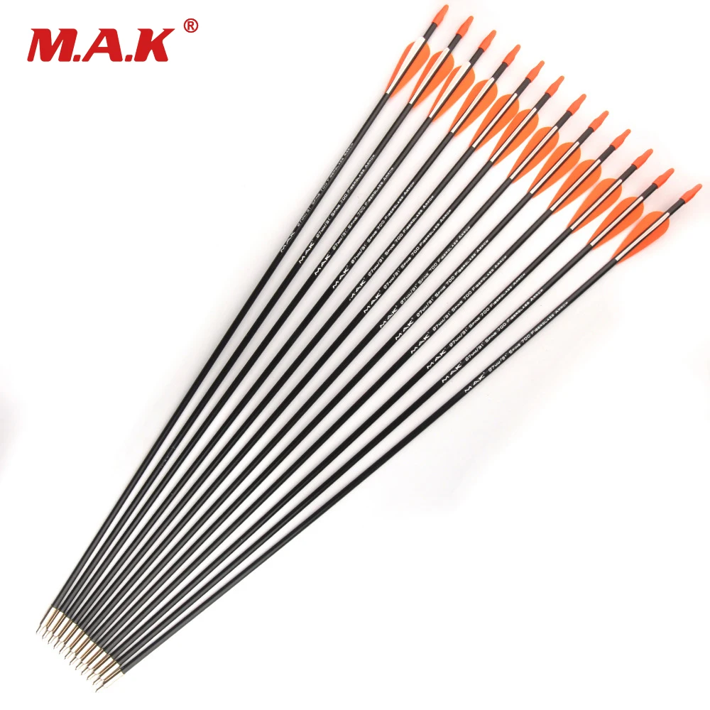 

6/12/24/36 Pcs 31 Inches Fiberglass A rrow Spine 700 Fit for Recurve Bow Long Bow Practice Archery Hunting