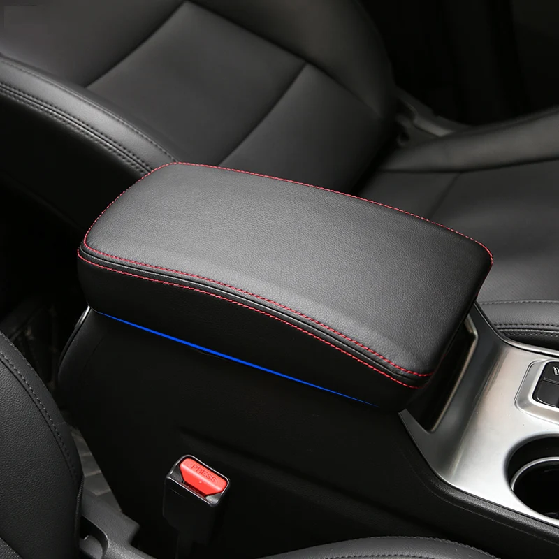 Leather Car Console Armrest font b Box b font Sleeve Cover Pad Center Storage font b