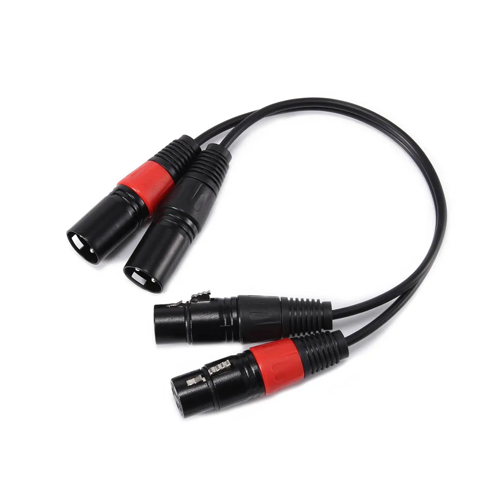 

New Dual XLR Male to Female Microphone Cable Stereo Audio Balanced Cables 0.3/0.5/1/1.5/3/6m DOM668