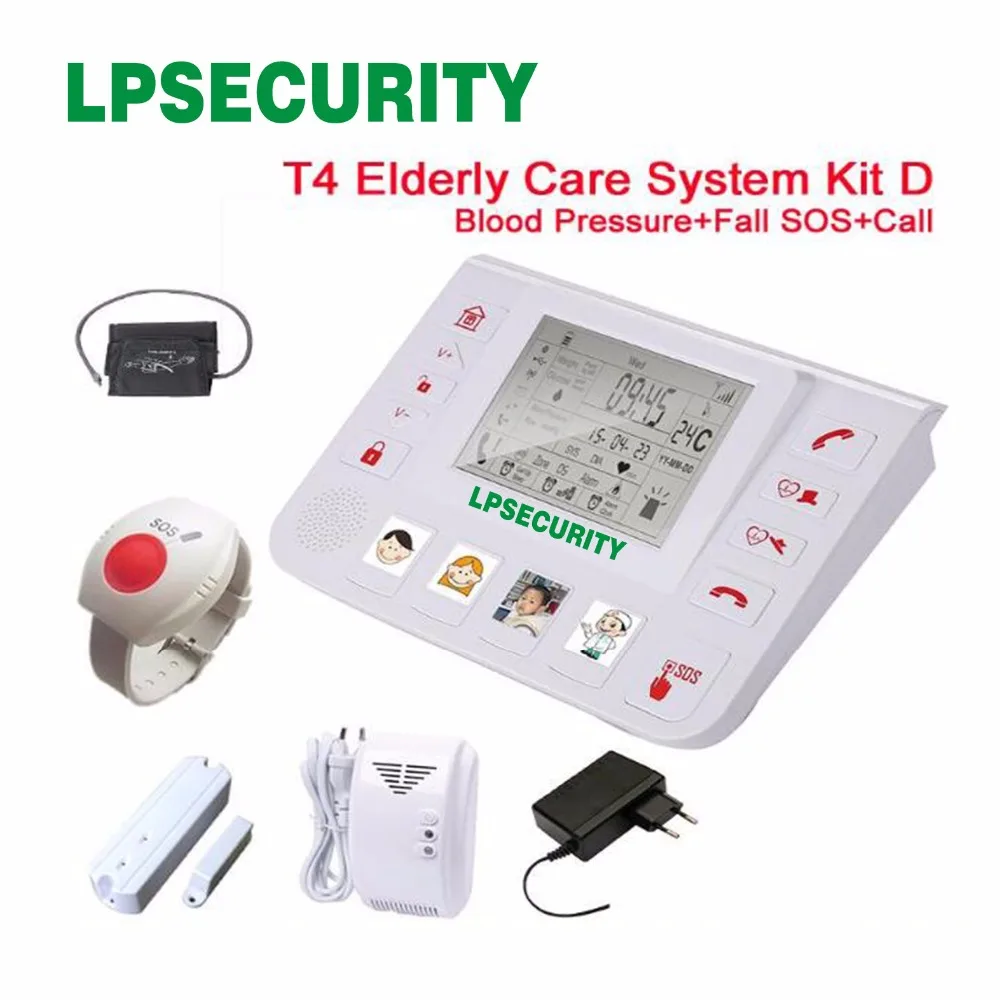 Elderly Care Alarm/Senior Helper T4 SOS emergency gsm alarm System for