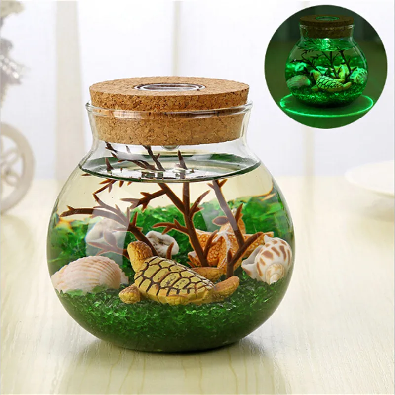 

Leedome RGB LED Night Lamp Romantic Sea Fish Stone Ocean DIY Bottle Underwater Night Lamps For Xmas Christmas Holiday Lighting