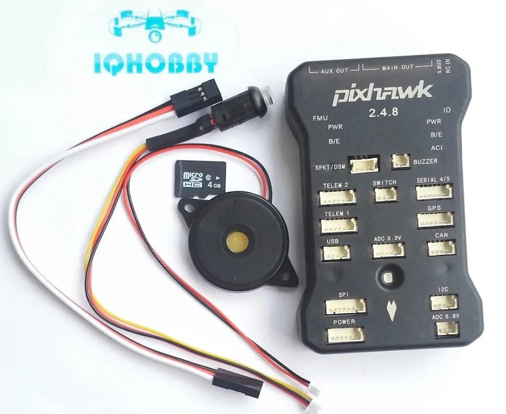 Free Shipping Pixhawk 2.4.8 PX4 Autopilot PIX 32Bit Flight Controller with Safety Switch & Buzzer/ 4GB T-F Card / Cables Free Shipping Pixhawk 2.4.8 PX4 Autopilot PIX 32Bit Flight Controller with Safety Switch & Buzzer/ 4GB T-F Card / Cables