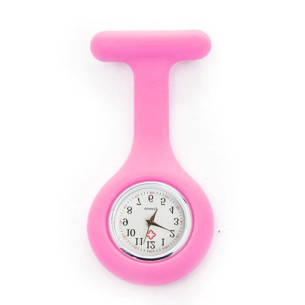 

Hot Sell Fashion Pocket Watches Silicone Nurse Watch Brooch Tunic Fob Watch With Free Battery Doctor Medical reloj mujer A10