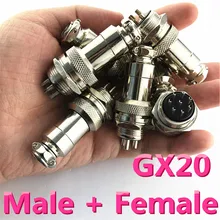 1set GX20 2/3/4/5/6/7/8 Pin Male + Female 20mm L94-100 Wire Panel Connector Aviation Connector Plug Circular Socket Plug Cap Lid 1set GX20 2/3/4/5/6/7/8 Pin Male + Female 20mm L94-100 Wire Panel Connector Aviation Connector Plug Circular Socket Plug Cap Lid