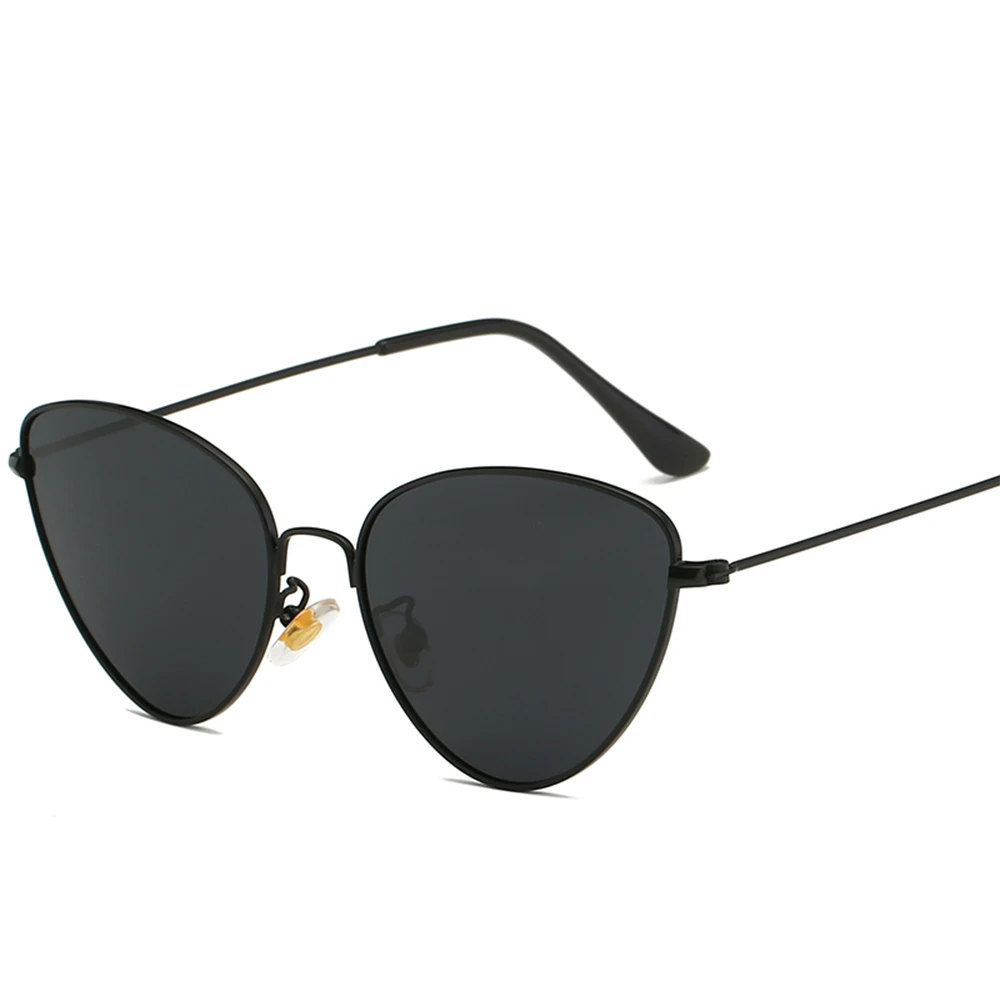 Стильные треугольные летние солнцезащитные очки для женщин, оптические винтажные зеркальные крутые брендовые дизайнерские очки с металлической оправой UV400, поляризационные
