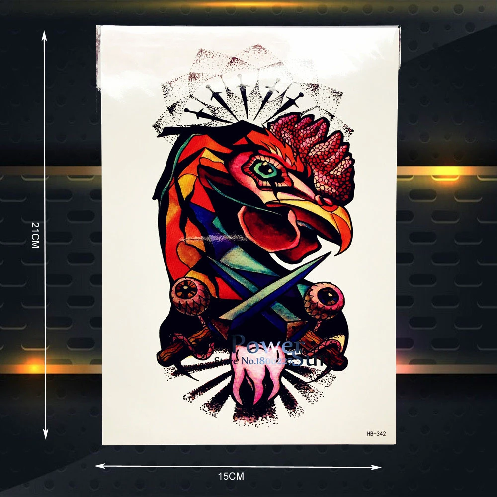 フランス語巨根デザイン防水偽メタリックタトゥー女性ボディタトゥーアームスリーブ21 15センチヘナタトゥーおんどりパターントーテム Art Desk Art Tattootattoo Stencil Aliexpress