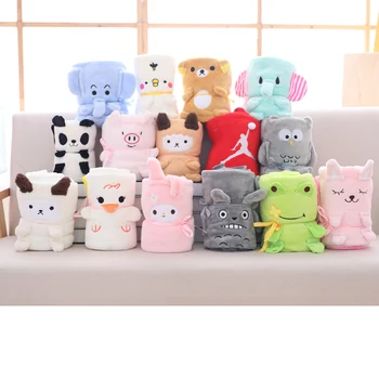 

Unfold 100*80 cm Cartoon Image Large Blanket Bath Towel & Beach Towel Cape Cloak Plush Toy For Children