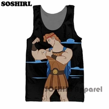 Soshirl Для мужчин с О-образным вырезом Безрукавки для женщин майка Бодибилдинг Прохладный Фитнес Для Мужчин's Стрингер одежда мода письмо мультфильм майка
