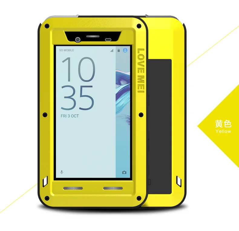 

Original LOVE MEI for Sony Xperia X Compact F5321 Armored Aluminum Cover Case For x mini Housing Waterproof Full Protective Case