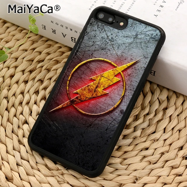 

MaiYaCa The Flash Men DC Comics Logo Phone Case Cover for iPhones SE 6 6s 7 8 X XR XS max samsung galaxy S6 S7 edge S8 S9 Plus