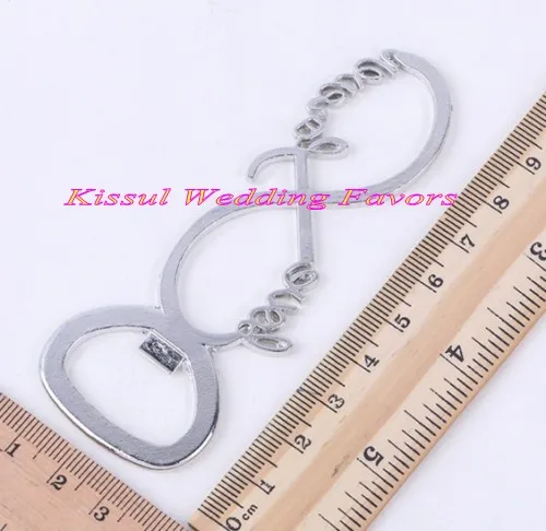 

(20 Pieces/lot) Silver Wedding favors of Infinite Love Bottle Openers For Bridal shower gifts and Party Favors
