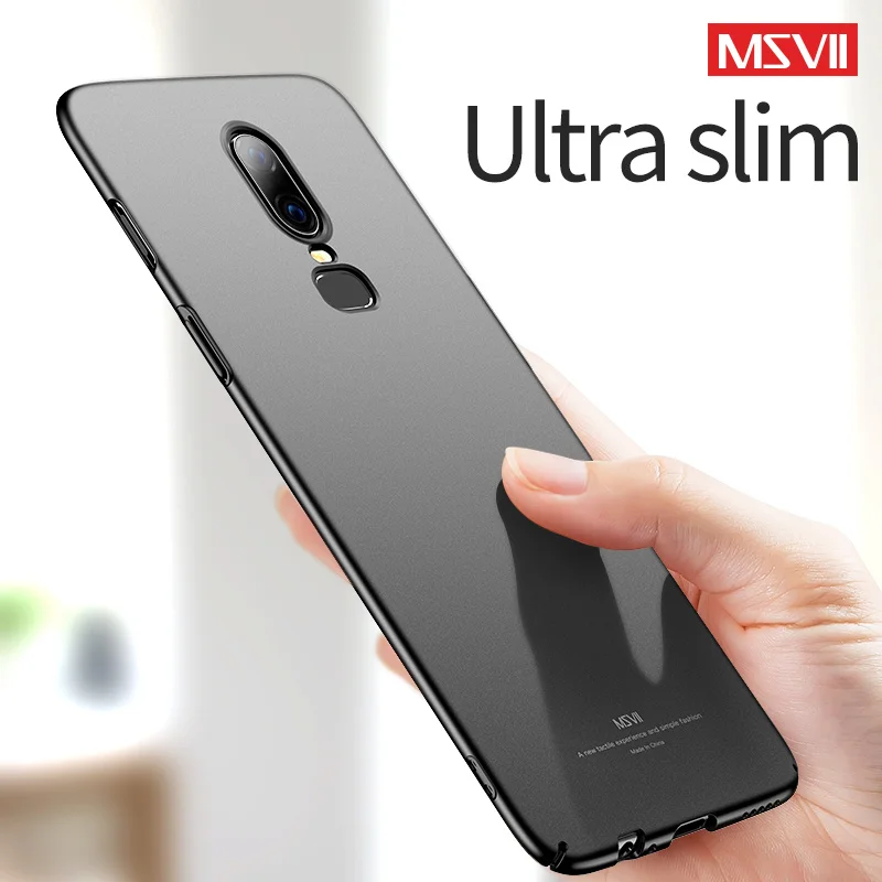 

MSVII For Oneplus 6 Case Matte Hard Coque Luxury Slim Back Cover Fundas Housing Oneplus 6 Oneplus6 One Plus 6 Phone Cases