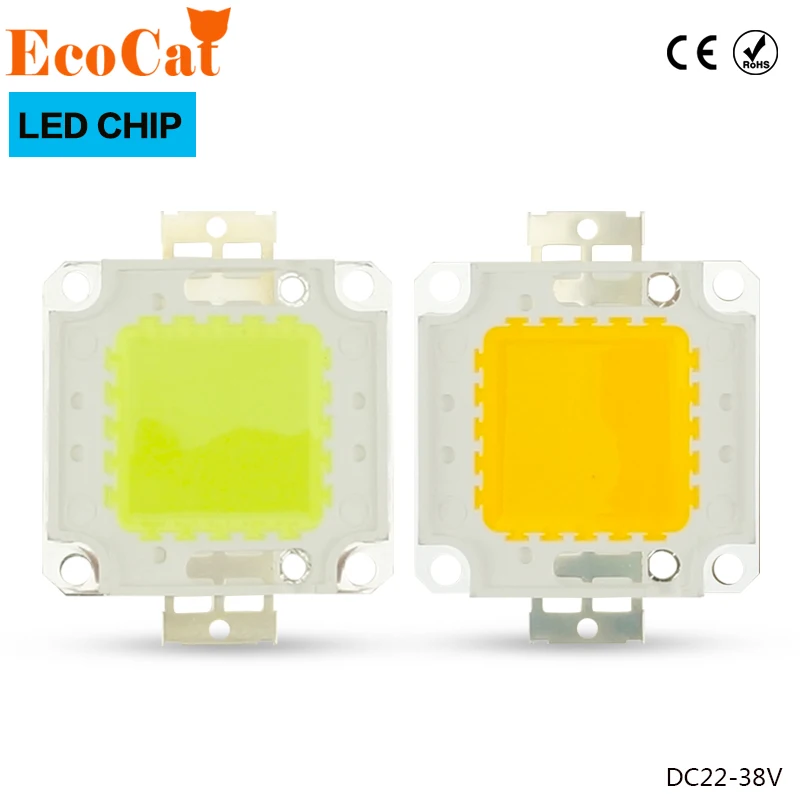 Светодиоды COB Epistar бусины Драйвер мощностью 10 Вт 20 30 50 100 DC 32 в пост встроенный SMD