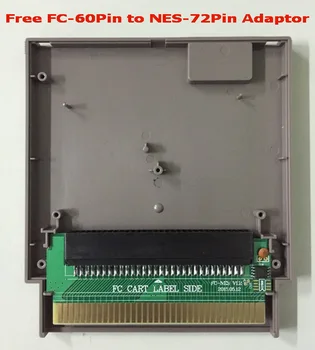 

Gray color 72 Pins Game Cartridge Replacement Plastic Shell For NES Console, Free FC60Pins to NES72Pins Adaptor