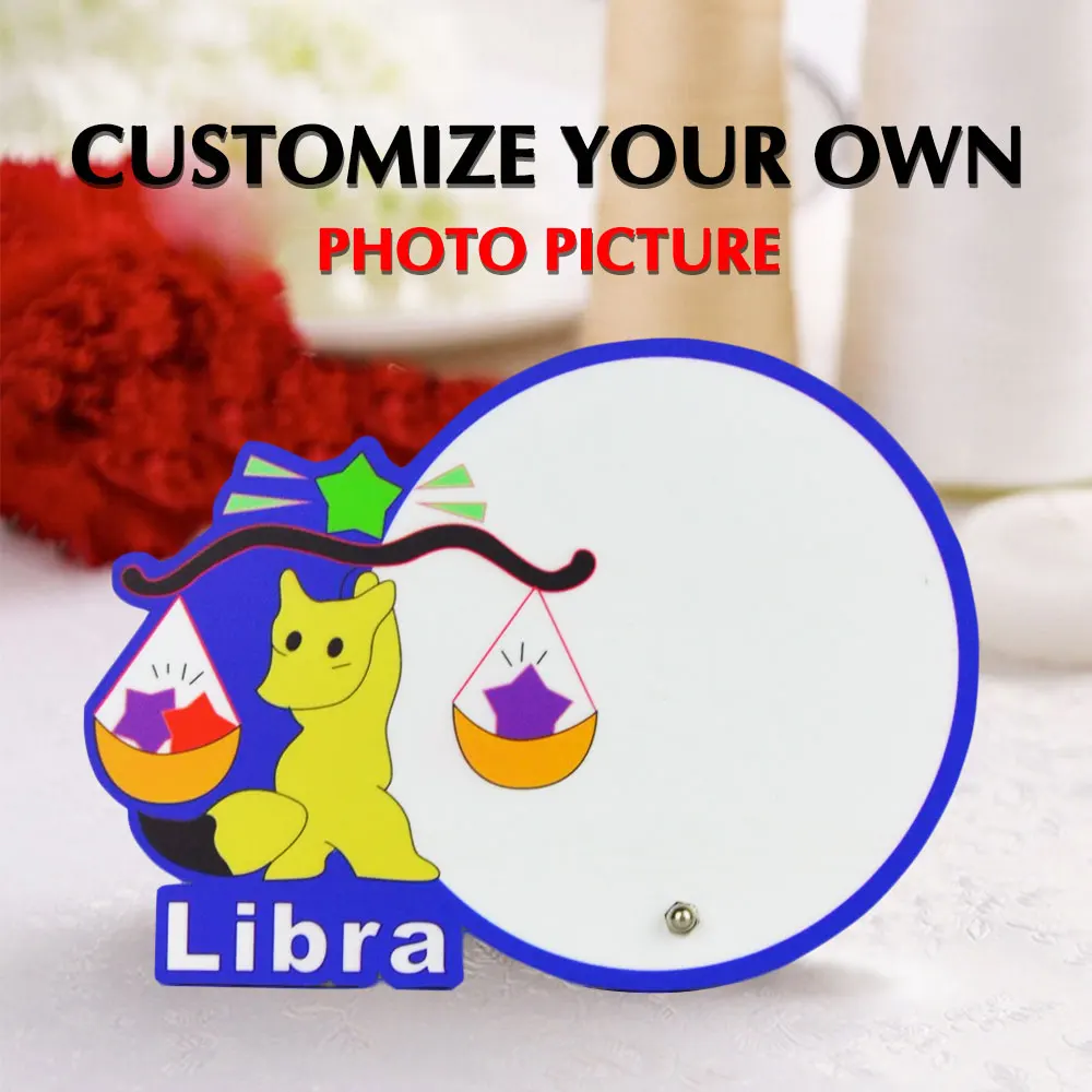 DIY ваши изображения печатные МДФ деревянная фоторамка с двенадцатью созвездиями