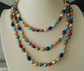 

Multicolor 7-9mm Baroque Pearl Jewelry Sets Necklace Earrings Pearl Sets For Women Party Jewelry Wedding Birthday Christmas Gift