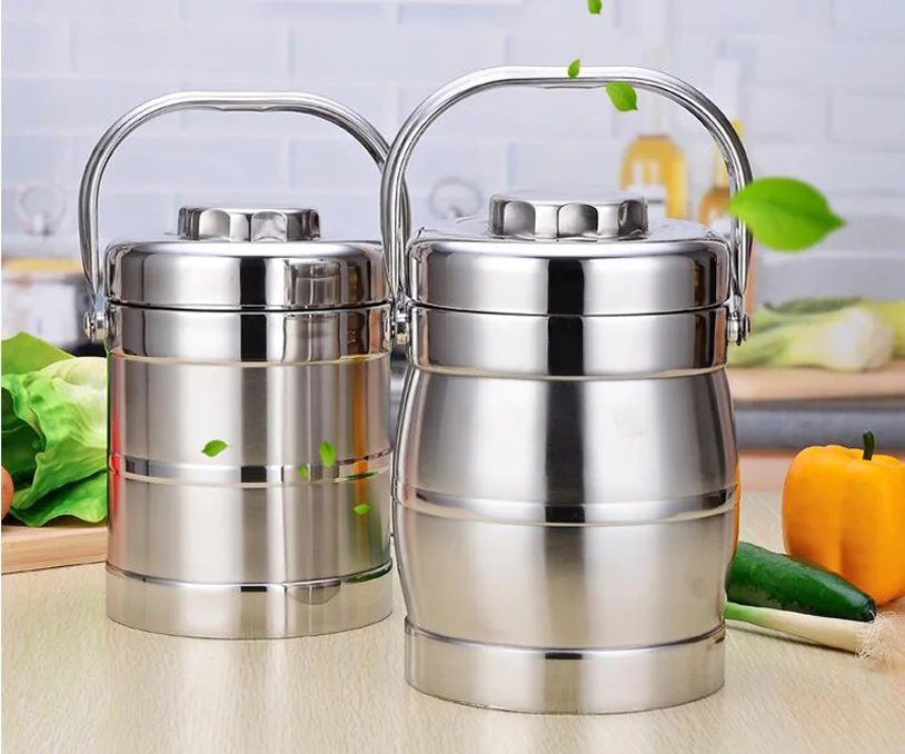 new Portable 3 Layer Double Layer Stainless Steel Thermal Lunch Boxs