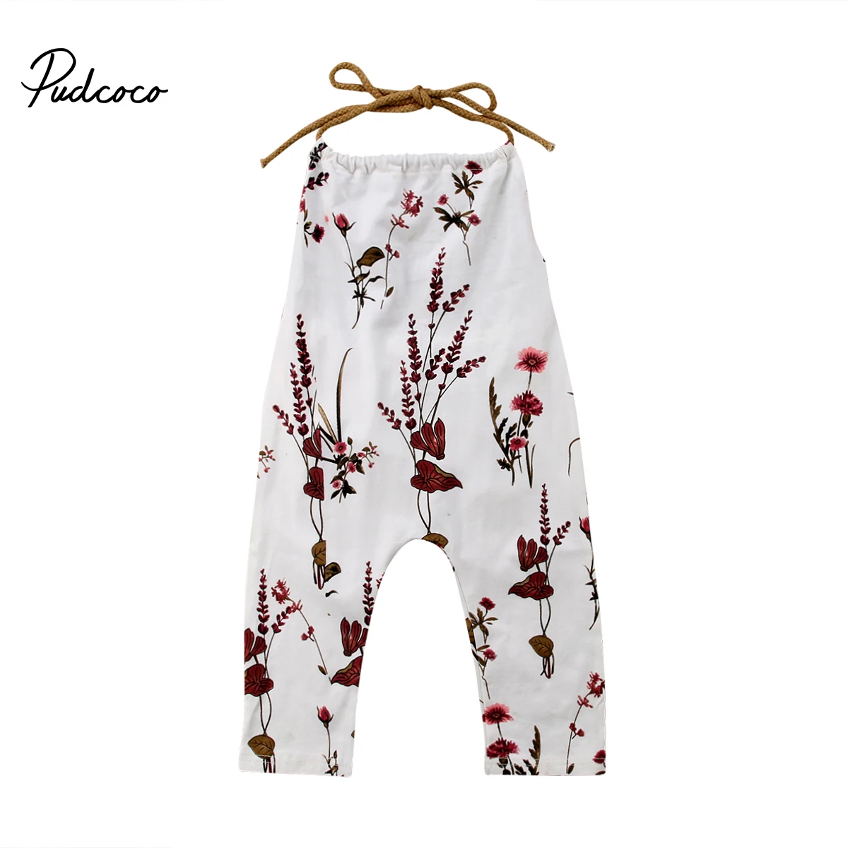 

Pudcoco Newborn Kids Baby Girls Floral Romper Strap One-Pieces Summer Cotton Jumpsuit Toddler Girl Clothing