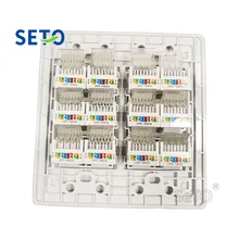 SeTo 120 тип 12 портов RJ45 Cat6 сеть Lan розетка панель розетка настенная пластина Keystone Лицевая панель