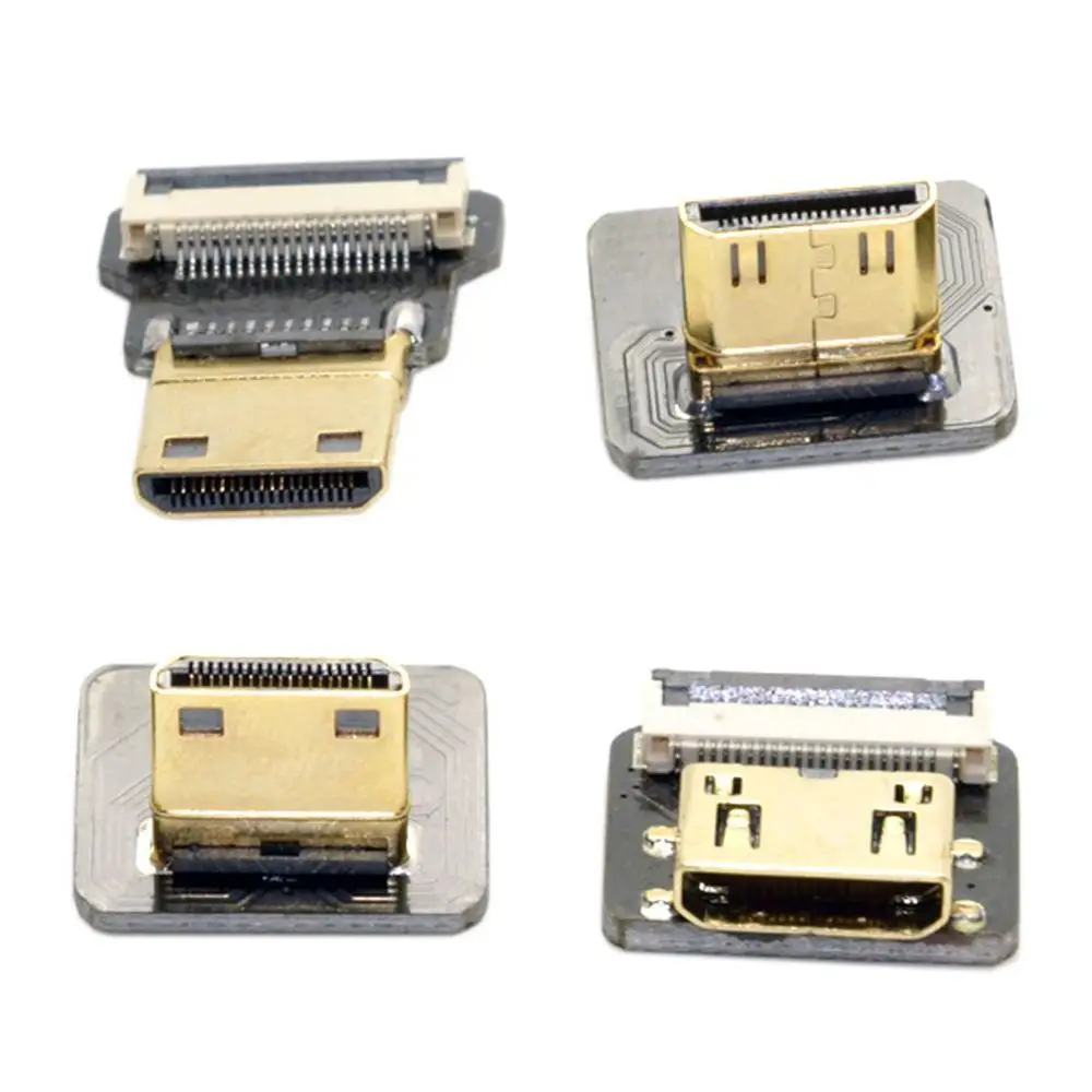 FPV Mini HDMI Type C Male/Female Connector Down/UP Angled 90 Degree for FPV HDTV Multicopter Aerial Photography FPV Mini HDMI Type C Male/Female Connector Down/UP Angled 90 Degree for FPV HDTV Multicopter Aerial Photography