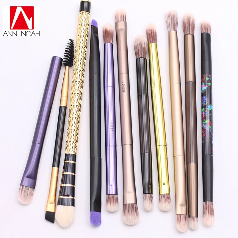 

High Quality Professional Portable Pocket 2-in-1 Double Ended Eyeshadow Eyeliner Eyelash Eye Crease Concealer Brushes