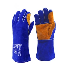 Welding gloves cowhide wear-resistant welding argon arc welding protection heat insulation high temperature anti-piercing