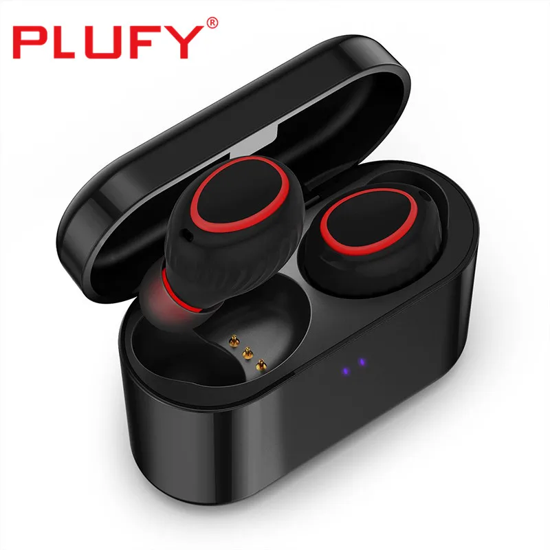 

PLUFY TWS bluetooth Earphones mini portable earphone invisible true wirless stereo earbud noise cancelling headset with mic