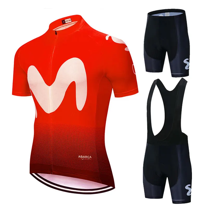 

2019 Team Cycling Jersey 9D Gel Pad Bike Shorts Set Blue Big M MTB Ropa Ciclismo Mens Summer UCI World Bicycling Maillot Wear