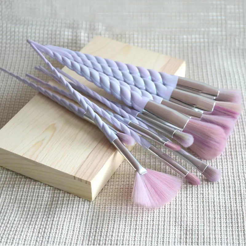 

Cosmetic brush wholesale brush with electroplating spiral Unicorn makeup Brush Set Brush INS talent dedicated