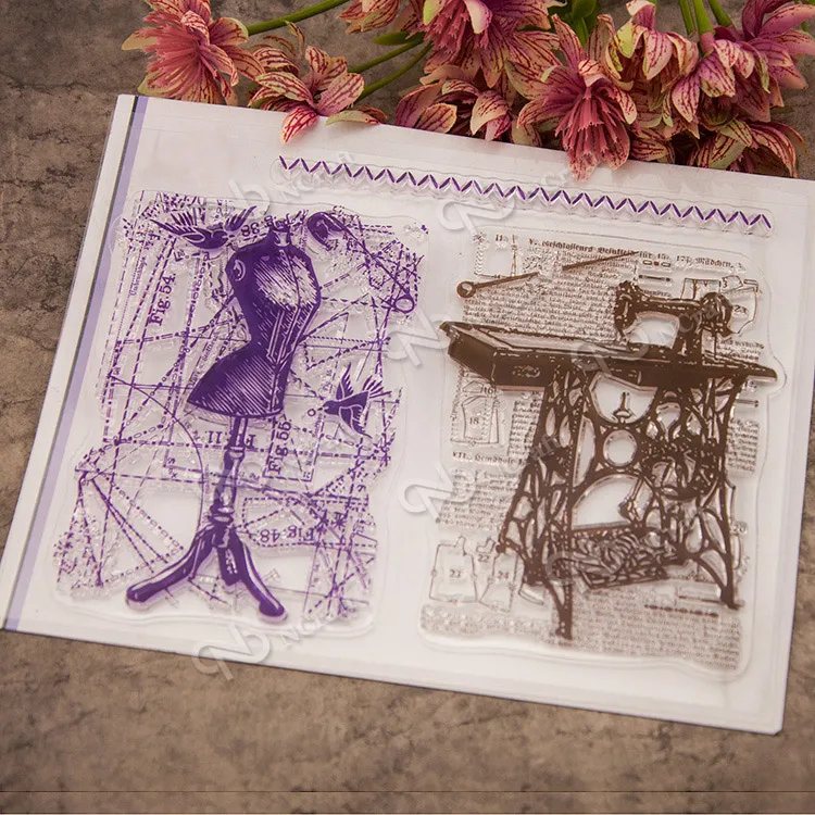 Tailoring machine 5156 Clear Stamps Scrapbook Paper Craft stamp scrapbooking | Канцтовары для офиса и дома