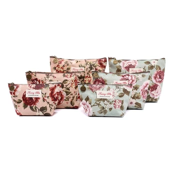 

Vintage Flower Floral Pencil Case Coin Bag Cosmetic Makeup Storage Pouch Purse