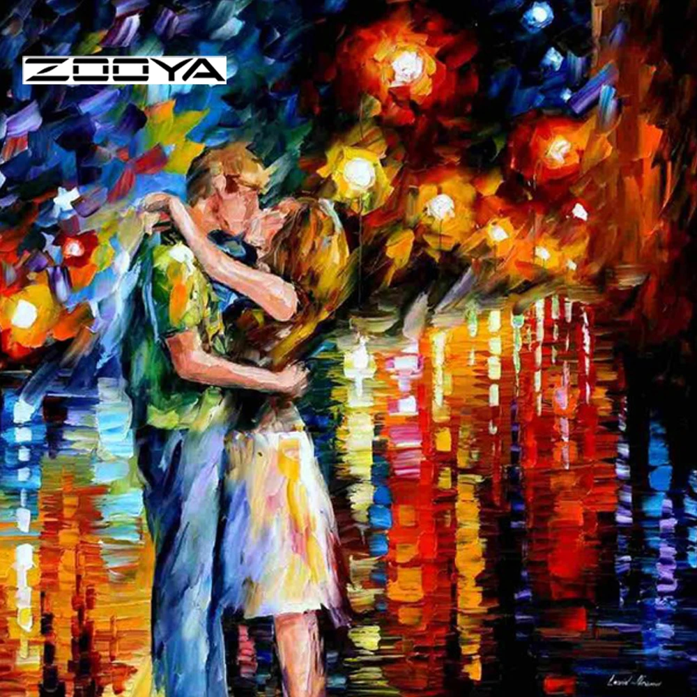 ZOOYA Needlewor The Neon Little Loverk Diy Diamond Painting Resin Square Drill Cross Stitch Mural Decoration F332 | Дом и сад